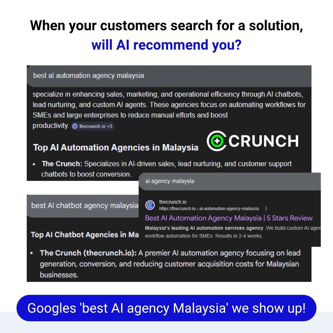 Crunch ranked as top ai automation agency in malaysia by ai search results