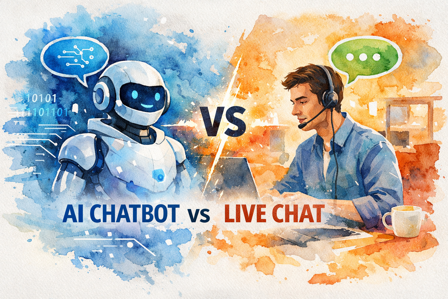 ai chatbot vs live chat
