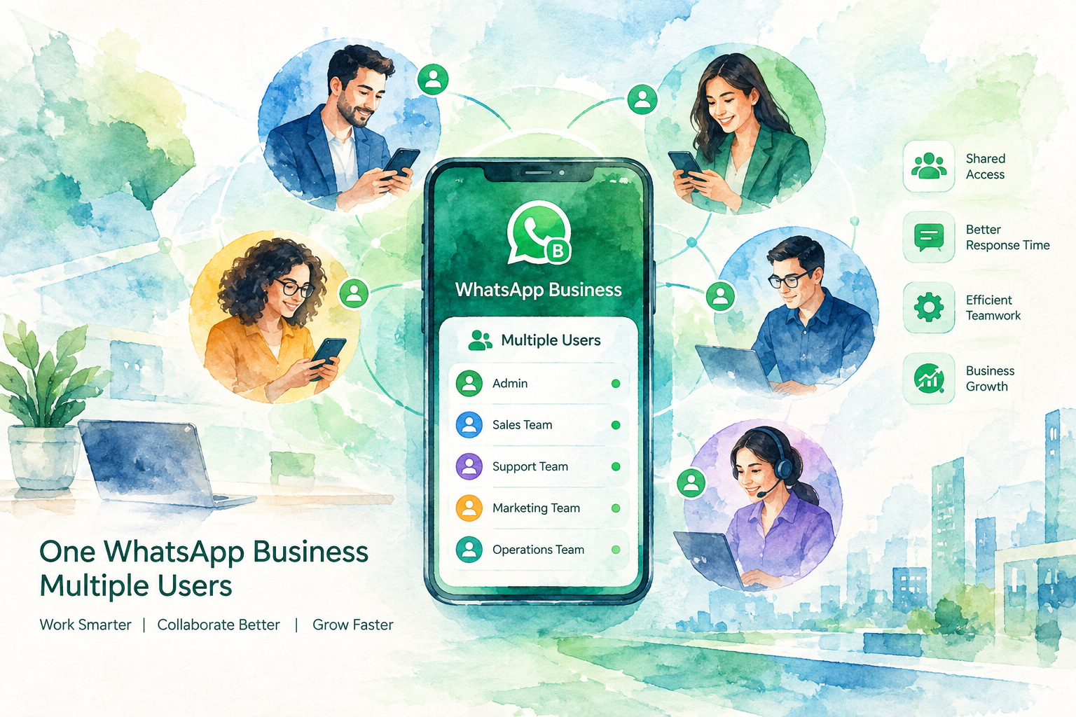 whatsapp business multiple users